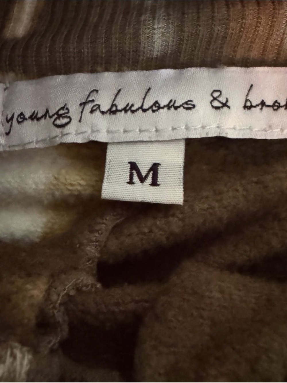 Young Fabulous & Broke Size Medium Tie Dye Joggers Pants Boho High Rise Lounge - Picture 7 of 7